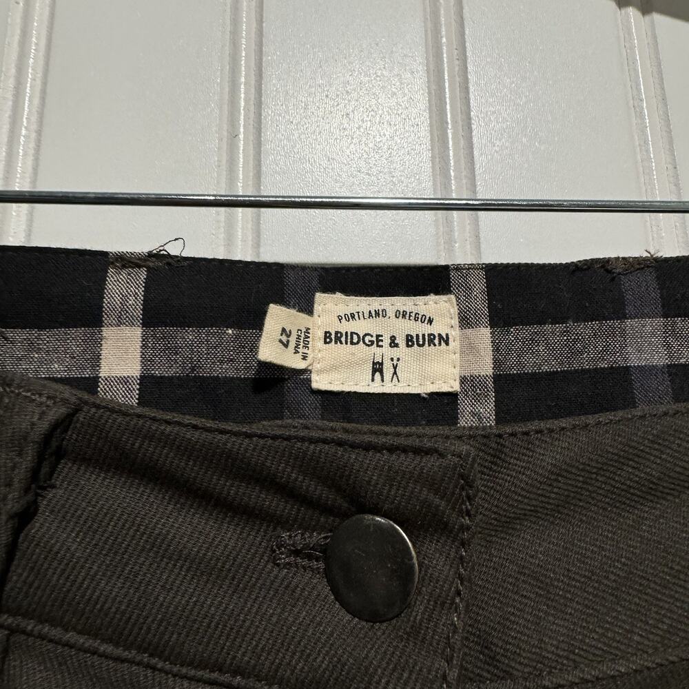 Bridge Burn Market Pants Olive Green Size 27 - Picture 3 of 5